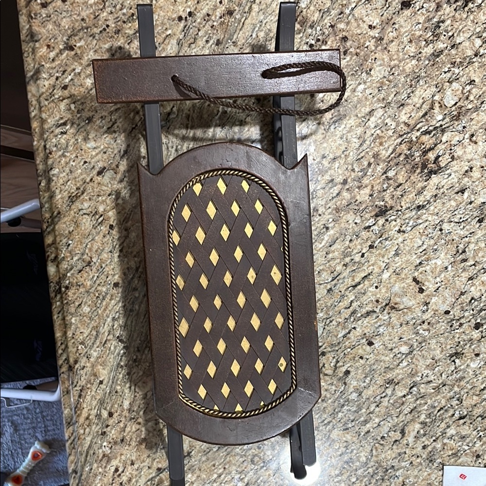 Vintage Wooden Sled Wall Decor
